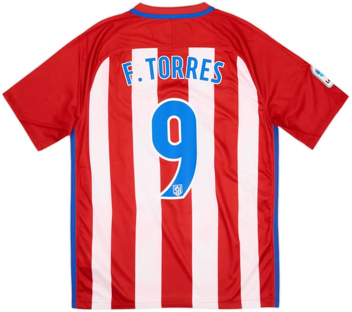 2016-17 Atletico Madrid Home Shirt Torres #9 - 6/10 - (M)