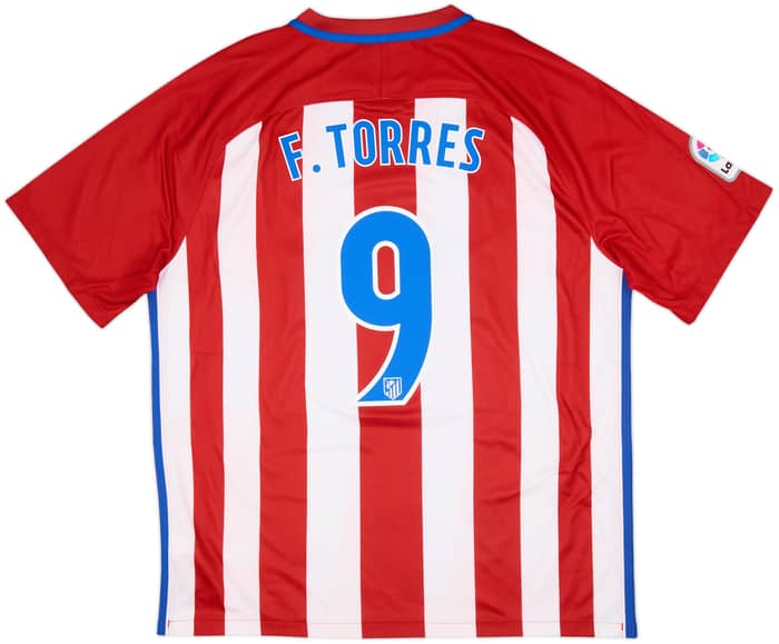 2016-17 Atletico Madrid Home Shirt Torres #9 - 6/10 - (XL)