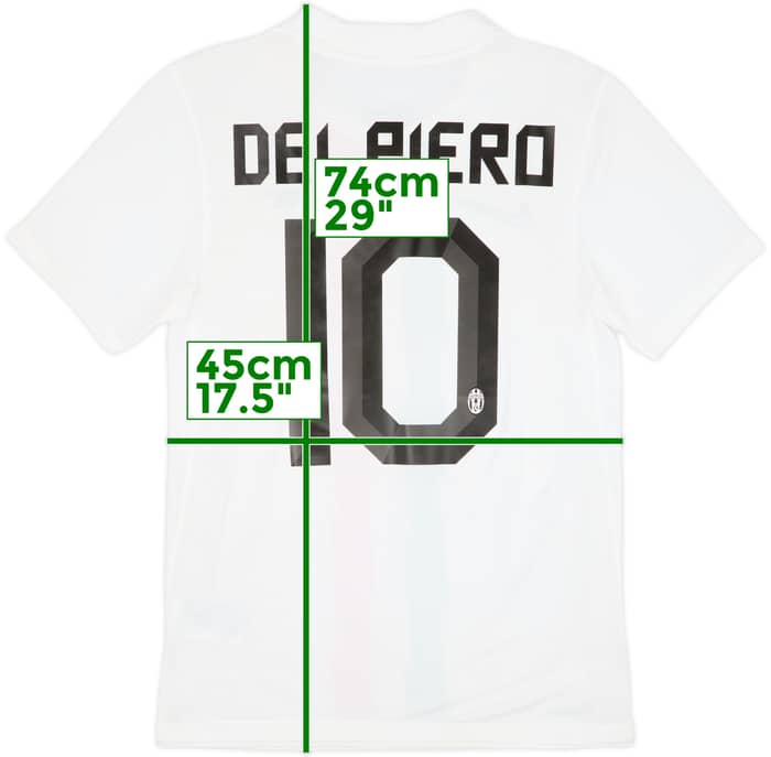 2010-12 Juventus Camiseta de Visitante Del Piero #10 - 8/10 - (S)