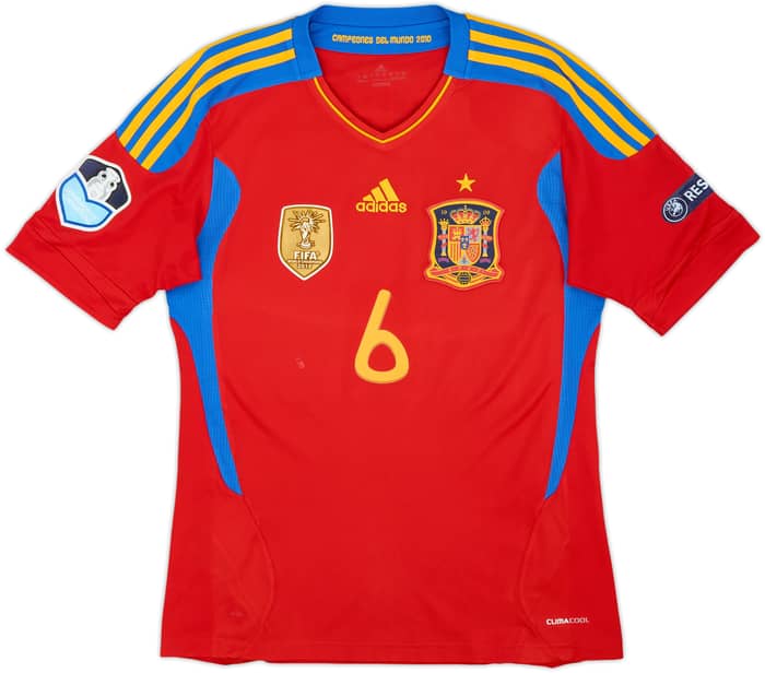 2010-11 Spain Home Shirt A.Iniesta #6 - 8/10 - (S)