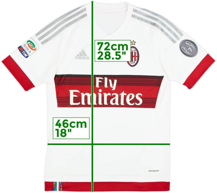 2015-16 AC Milan Away Shirt - 6/10 - (M)