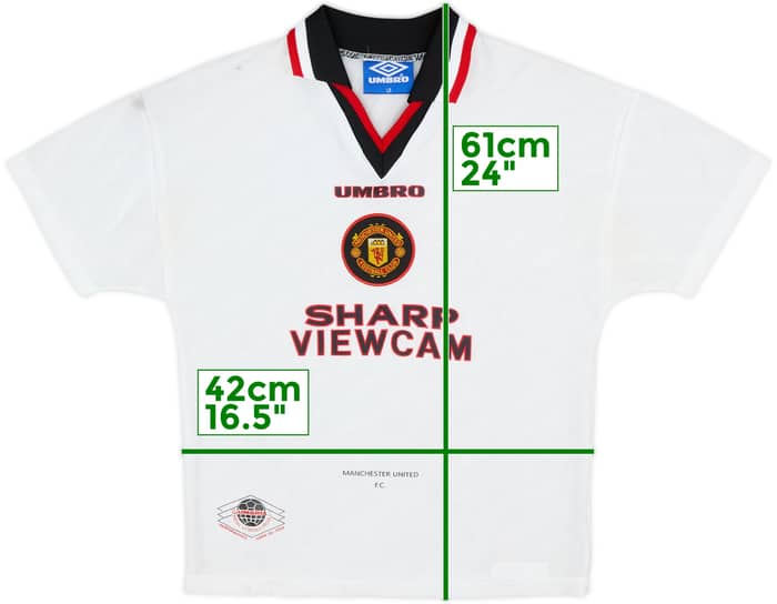 1996-97 Manchester United Away Shirt - 8/10 - (L.Boys)