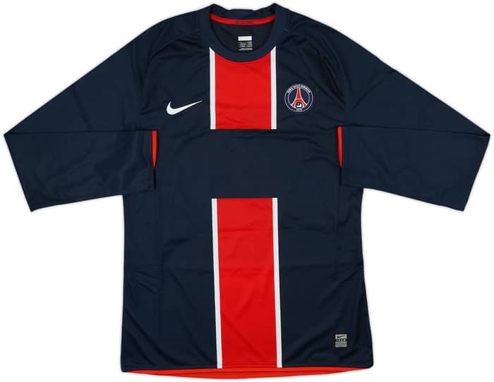 2008-09 Paris Saint-Germain Player Issue Home L/S Shirt Makelele #4 - 8/10 - (M)