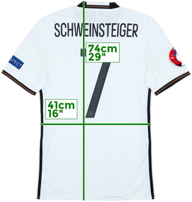 2015-16 Germany Authentic Home Shirt Schweinsteiger #7 - 8/10 - (S)