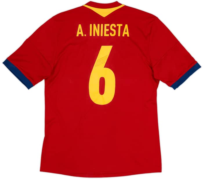 2013 Spain Confederations Cup Home Shirt A. Iniesta #6 (M)