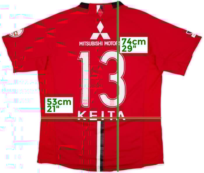 2008 Urawa Red Diamonds Home Shirt Keita #13 - 6/10 - (L)