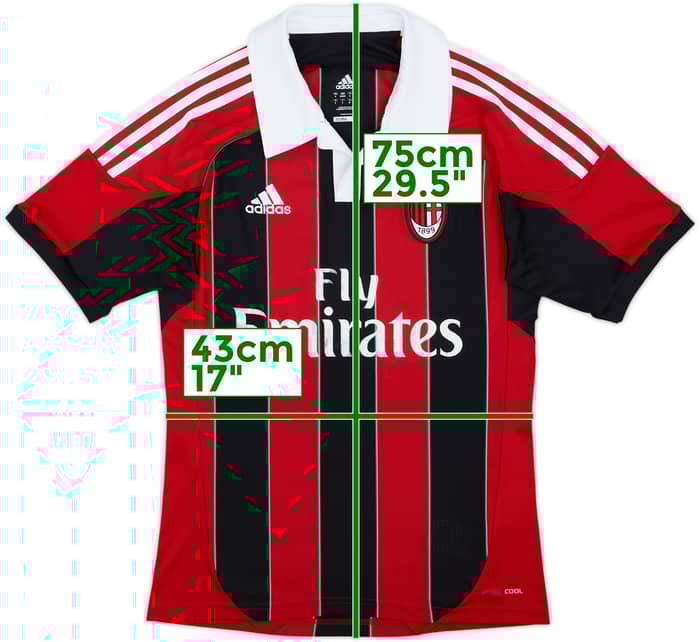 2012-13 AC Milan Home Shirt - 5/10 - (S)