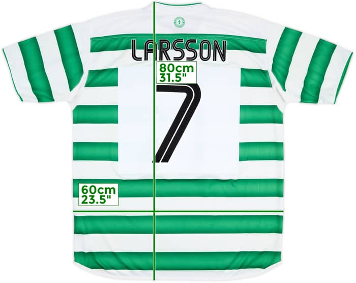 2003-04 Celtic Home Shirt Larsson #7 - 7/10 - (XL)