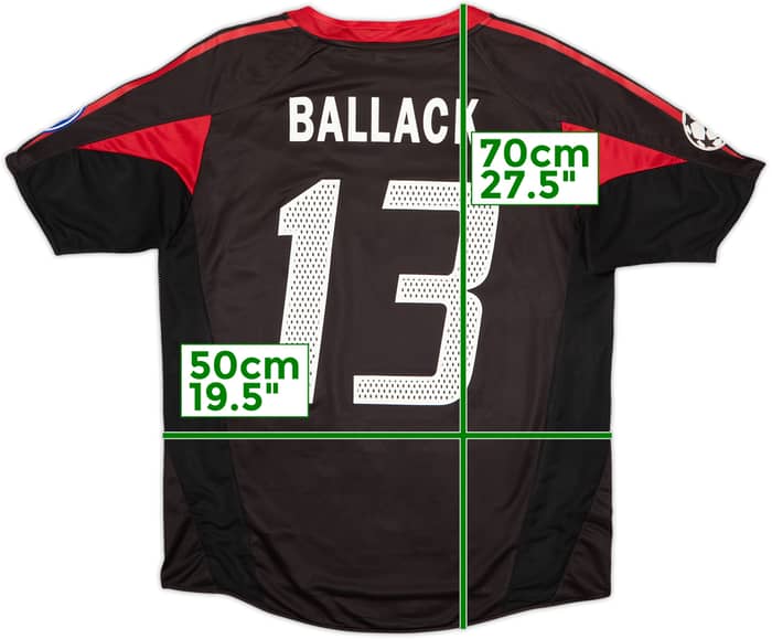 Camiseta de la tercera equipación del Bayern Munich 2004-05 Ballack #13 - 8/10 - (Niños XL)