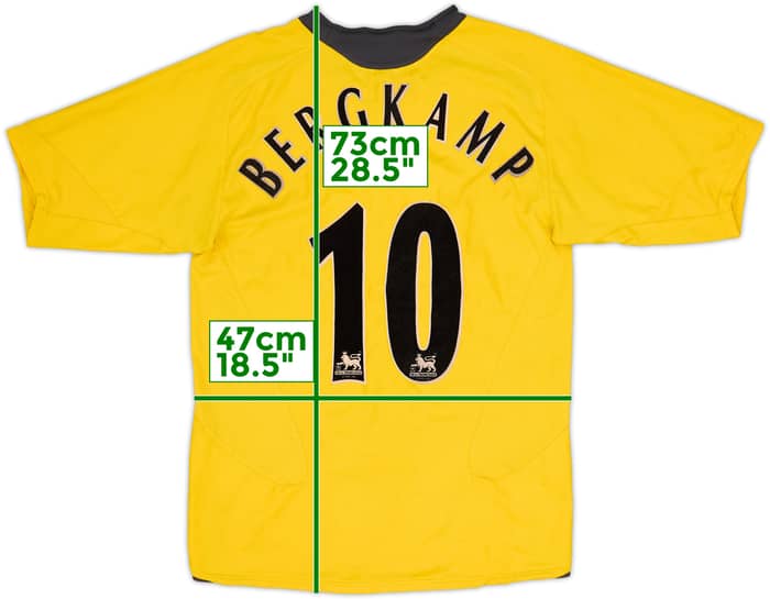 2005-06 Arsenal Away Shirt Bergkamp #10 - 7/10 - (S)