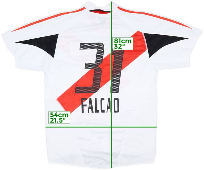 2004-05 River Plate Home Shirt Falcao #9 - 8/10 - (M)