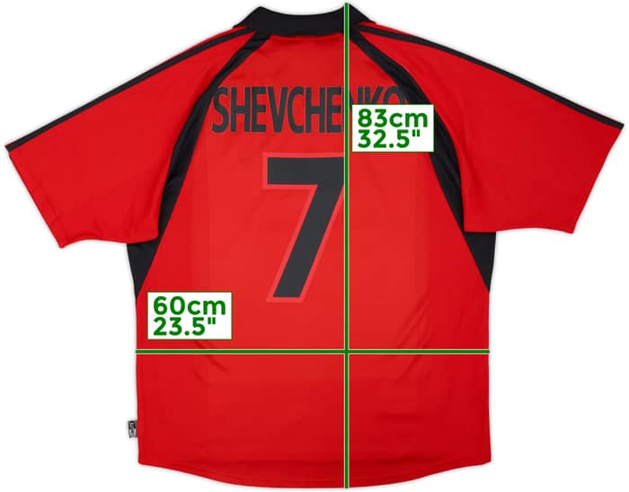 2001-02 AC Milan Third Shirt Shevchenko #7 - 8/10 - (XL)