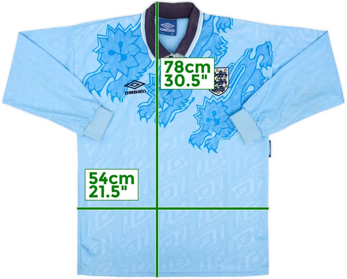 1992-93 England Third L/S Shirt - 7/10 - (L)