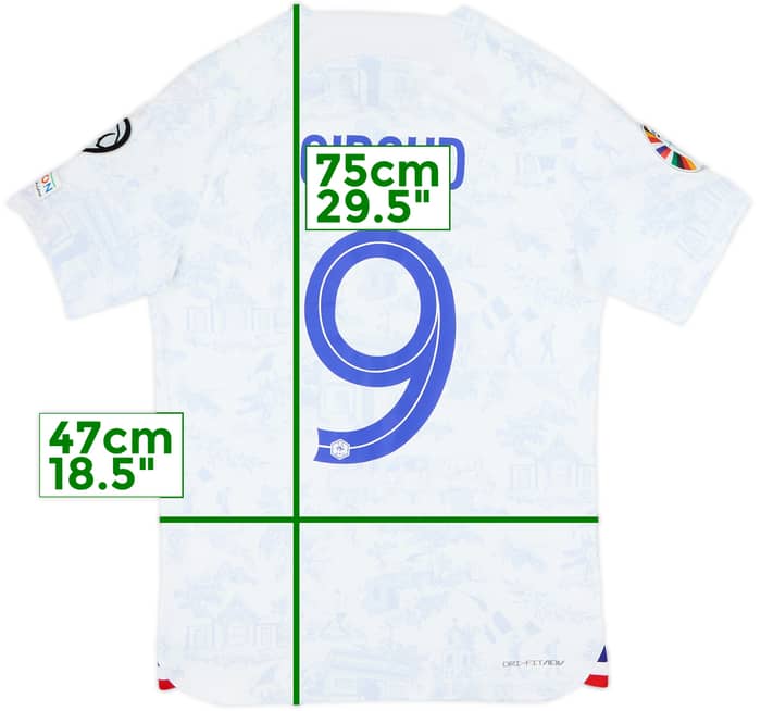 2022-23 France Authentic Away Shirt Giroud #9 - 4/10 - (S)