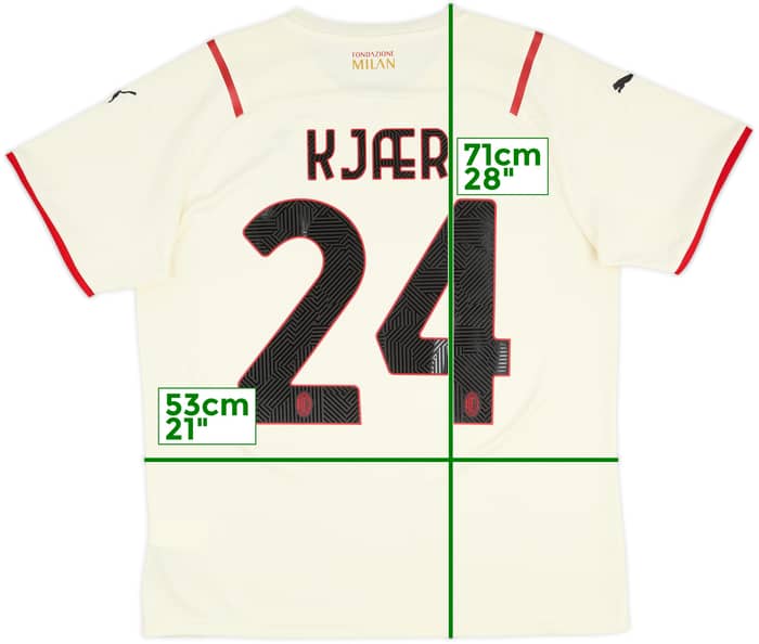 2021-22 AC Milan Away Shirt Kjaer #24 - 10/10 - (L)