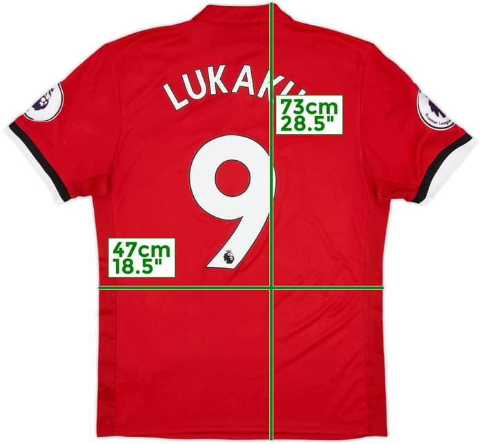 2017-18 Manchester United Home Shirt Lukaku #9 - 8/10 - (M)