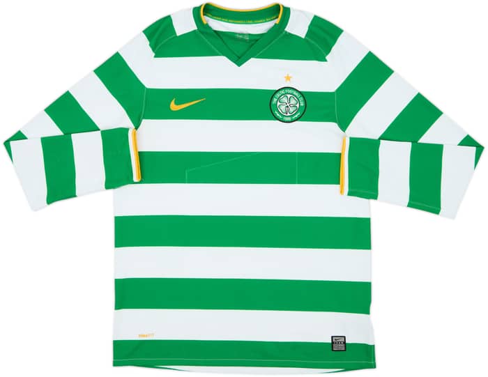 2008-10 Celtic Home L/S Shirt - 4/10 - (M)