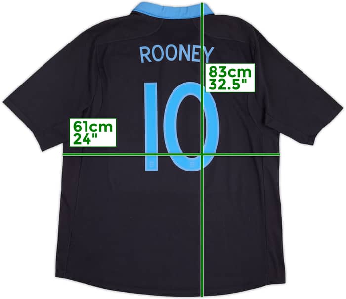 2011-12 England Away Shirt Rooney #10 - 8/10 - (3XL)