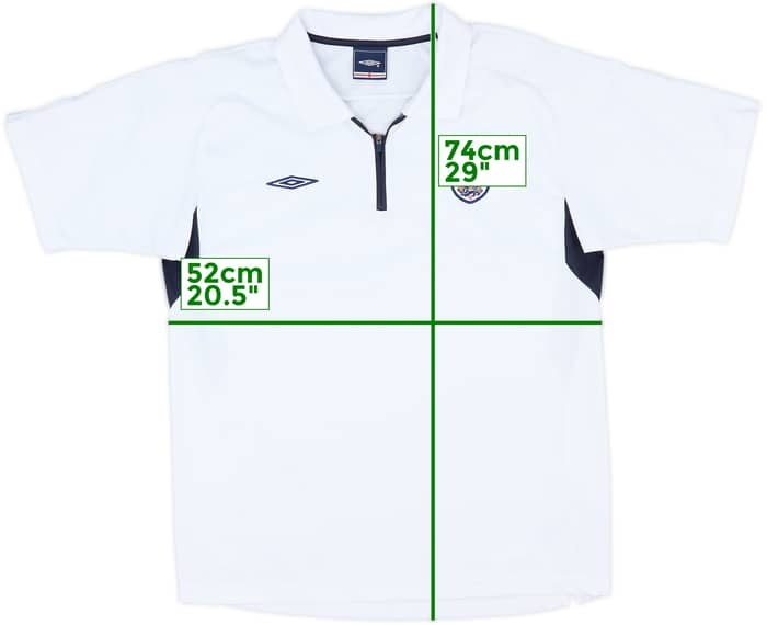 2004-06 England Umbro 1/4 Zip Polo Shirt - 10/10 - (M)