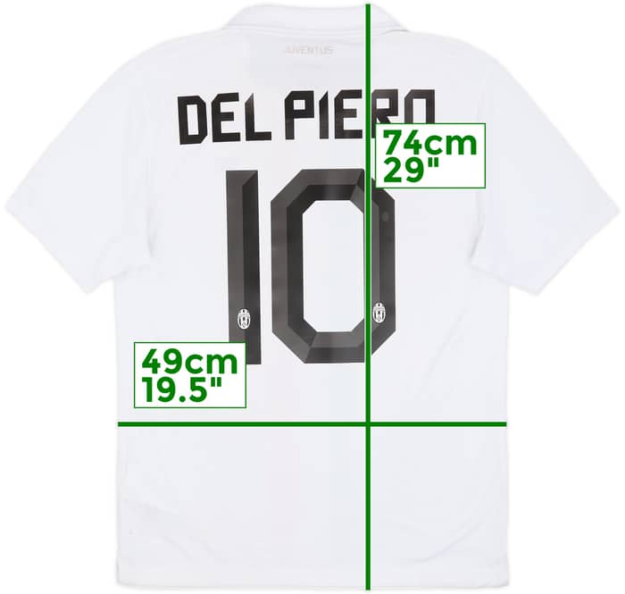 2010-12 Juventus Away Shirt Del Piero #10 - 7/10 - (M)