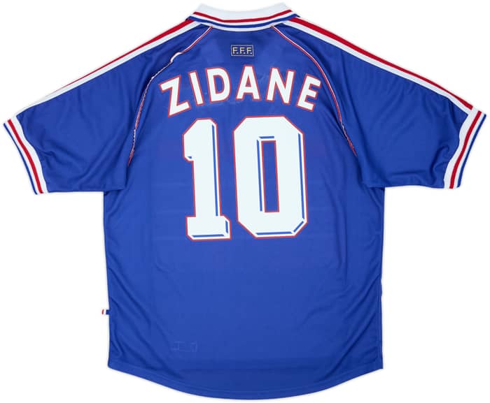 1998-00 France Home Shirt Zidane #10 - 8/10 - (L)