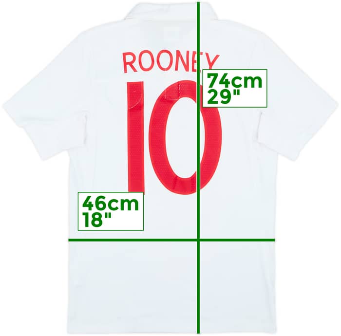 2009-10 England 'South Africa' Home Shirt Rooney #10 - 6/10 - (S)