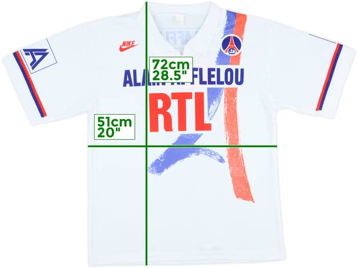 1990-91 Paris Saint-Germain Home Shirt #11 - 9/10 - (M)