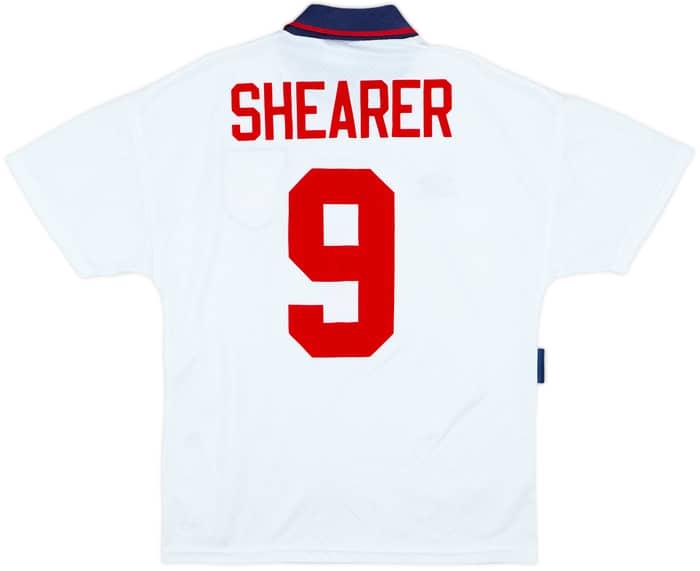 1993-95 England Home Shirt Shearer #9 - 8/10 - (M)