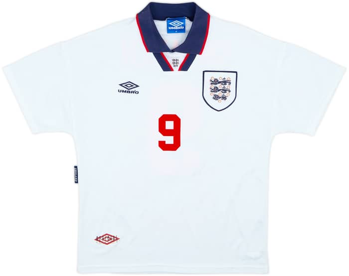 1993-95 England Home Shirt Shearer #9 - 8/10 - (M)