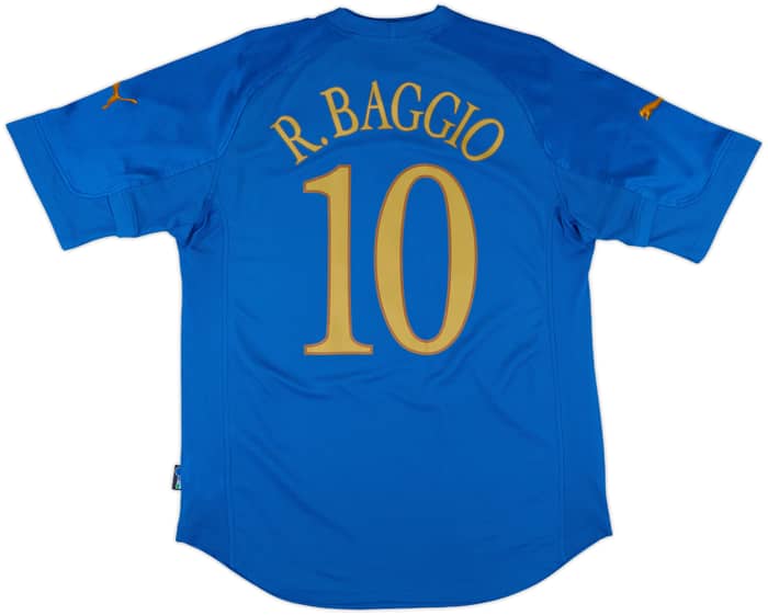 2004-06 Italy Home Shirt R.Baggio #10 - 7/10 - (L)
