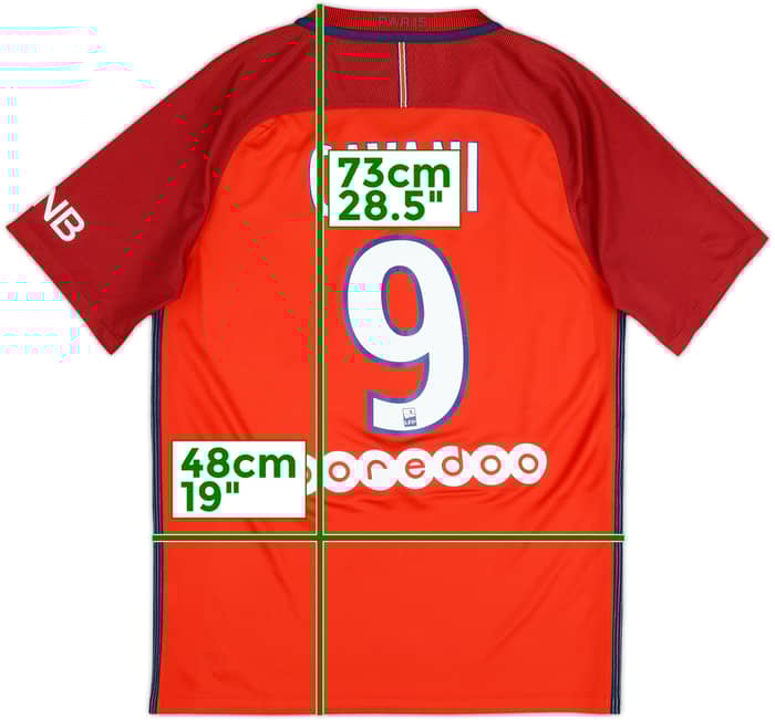 2016-17 Paris Saint-Germain Away Shirt Cavani #9 - 6/10 - (S)