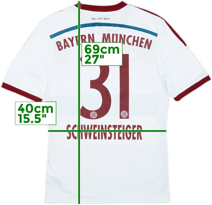 2014-15 Bayern Munich Away Shirt Schweinsteiger #31 - 9/10 - (XL.Boys)