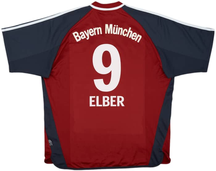 2001-02 Bayern Munich Home Shirt Elber #9 - 8/10 - (XL)