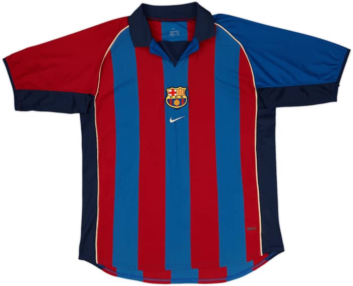 2001-02 Barcelona Home Shirt Rivaldo #10 - 8/10 - (XXL)