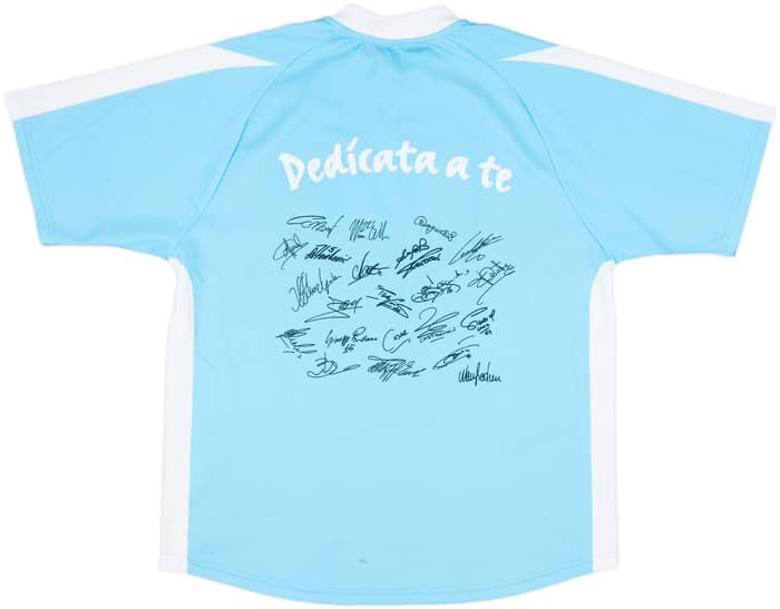 2003-04 Lazio Signed Basic Home Shirt - 8/10 - (M)
