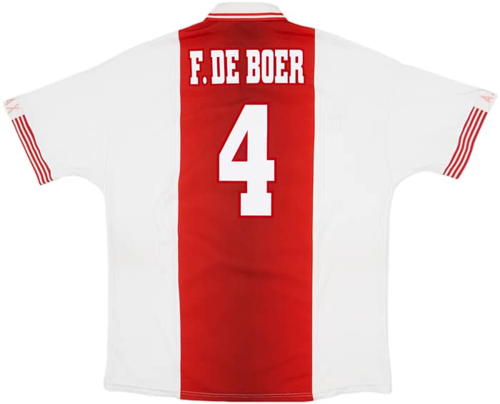 1997-98 Ajax Home Shirt F.De Boer #4 - 8/10 - (XL)