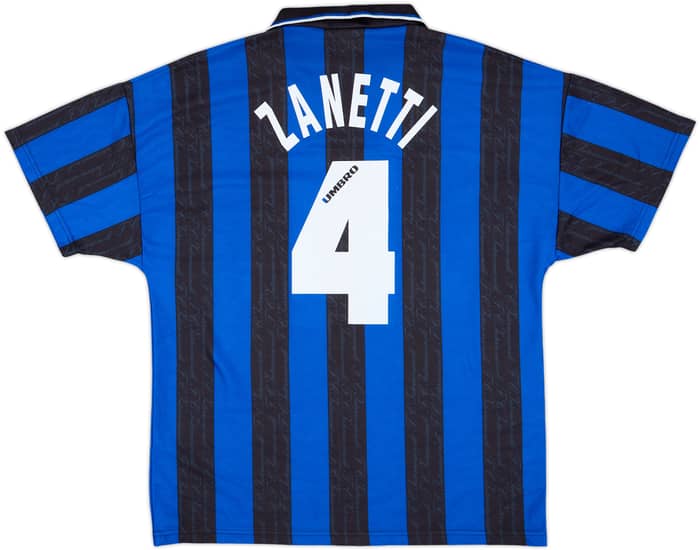 1996-97 Inter Milan Home Shirt Zanetti #4 - 8/10 - (L)