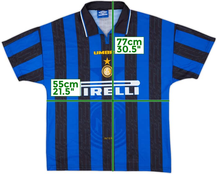 1996-97 Inter Milan Home Shirt Zanetti #4 - 8/10 - (L)