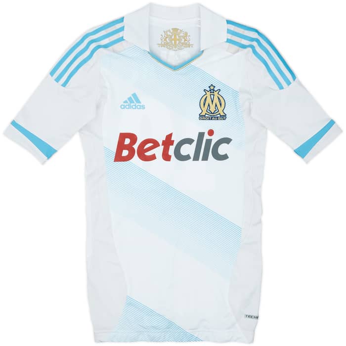 2011-12 Olympique Marseille Player Issue TechFit Home Shirt Gignac #10 - 8/10 - (S)