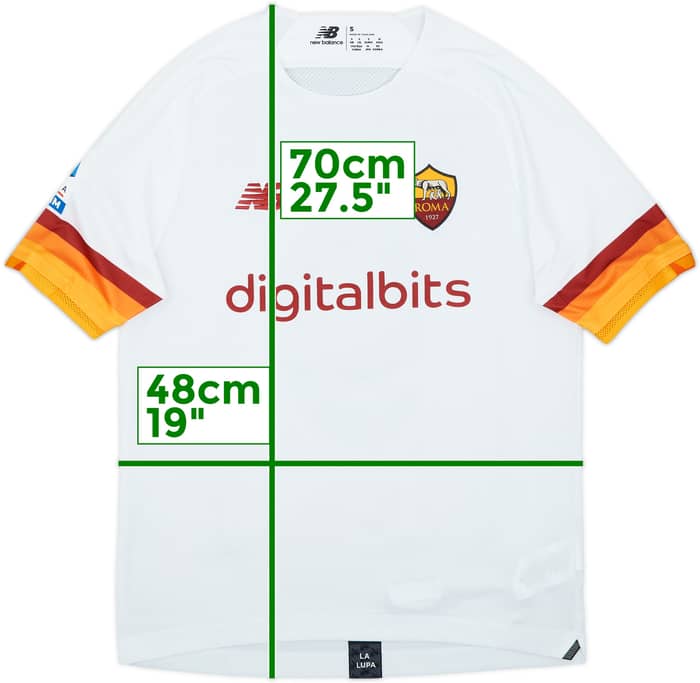 2021-22 Roma Away Shirt Abraham #9 - 10/10 - (S)