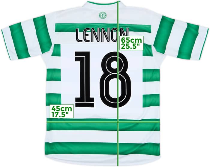2003-04 Celtic Home Shirt Lennon #18 - 8/10 - (S)