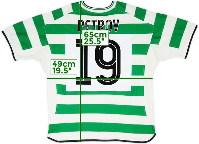 2003-04 Celtic Home Shirt Petrov #19 - 8/10 - (XL)