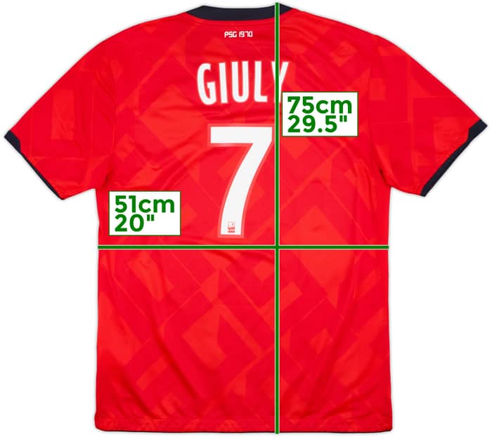 2010-12 Paris Saint-Germain '40 ANS' Home/Third Shirt Giuly #7 - 9/10 - (L)