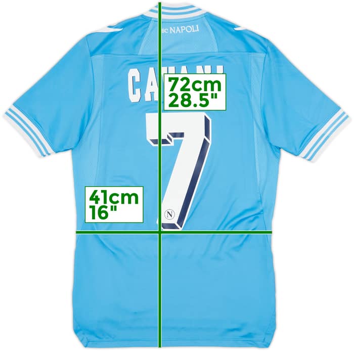 2012-13 Napoli Home Shirt Cavani #7 - 7/10 - (S)