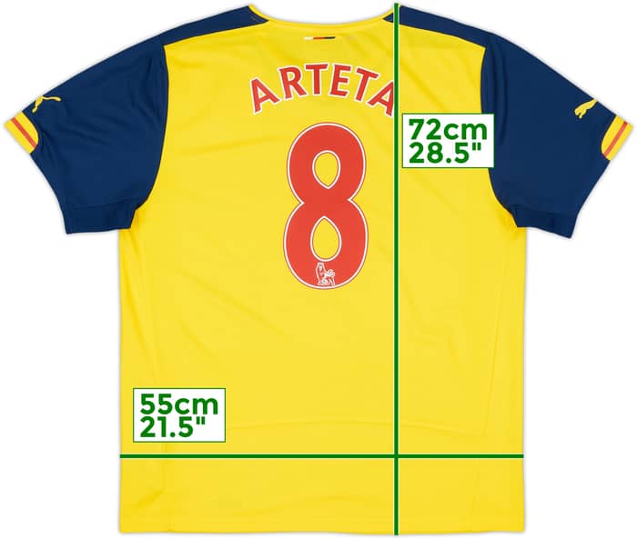 2014-15 Arsenal Away Shirt Arteta #8 - 6/10 - (L)