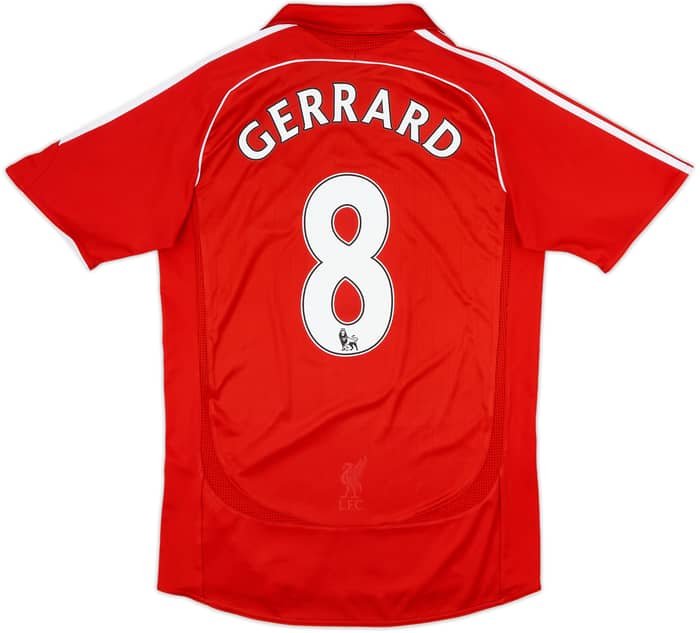 2006-08 Liverpool Home Shirt Gerrard #8 - 8/10 - (S)