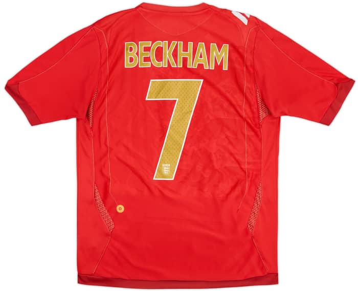 2006-08 England Away Shirt Beckham #7 - 5/10 - (M)