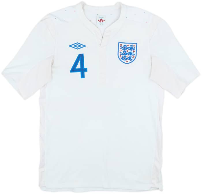 2010-11 England Home Shirt Gerrard #4 - 5/10 - (M)