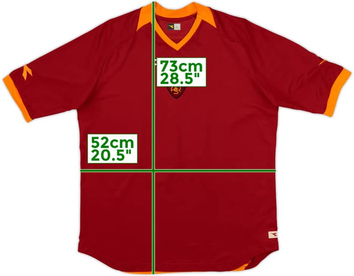 2006-07 Roma Home Shirt Totti #10 - 7/10 - (L)