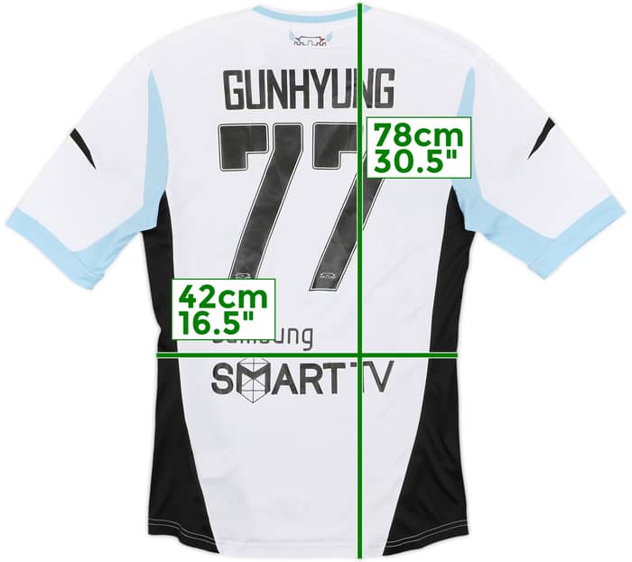 2013 Suwon Bluewings Player Issue Away Shirt Gunhyung #77 - 7/10 - (S)